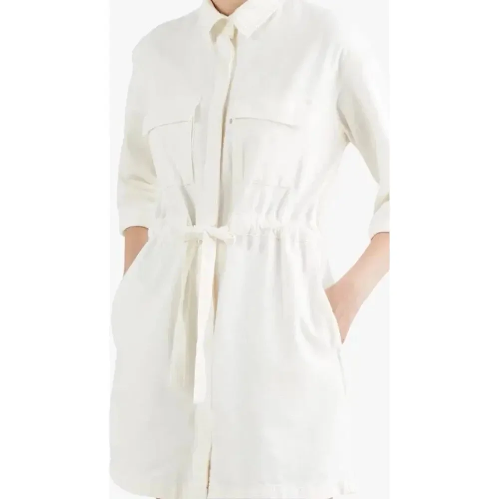 Levi's L93808 Womens White Ainsley Denim Utility Dress Size Small (NWT)